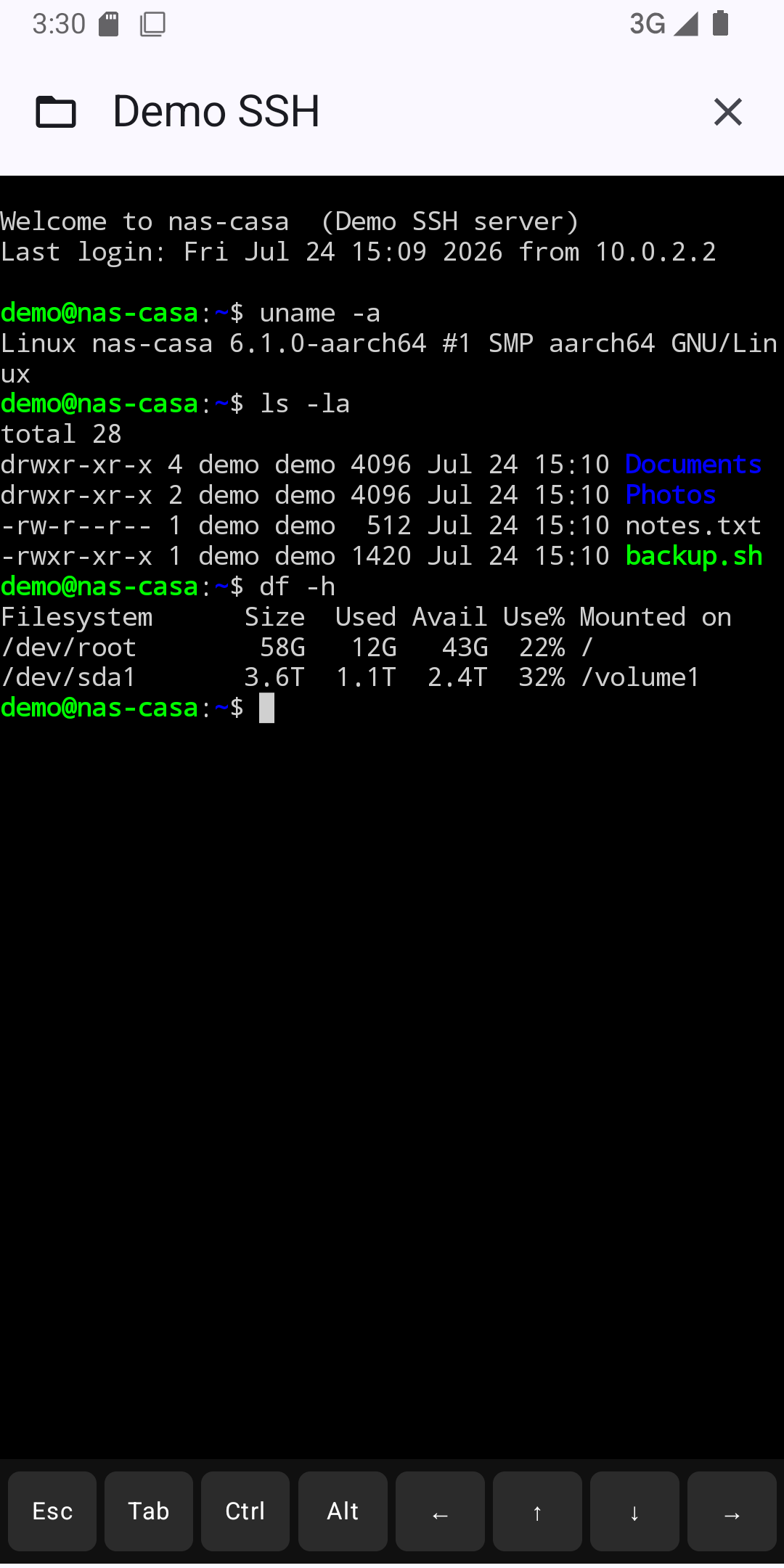 SSH terminal