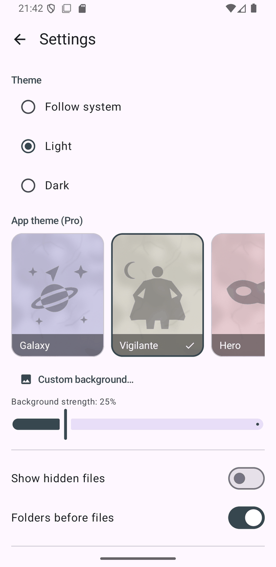 Theme picker
