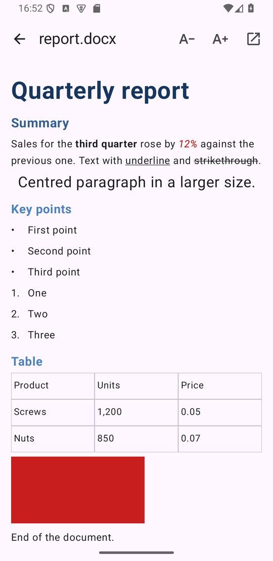 Word document viewer